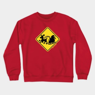 Warning Santa Claus on the road! Christmas is around the corner! Crewneck Sweatshirt